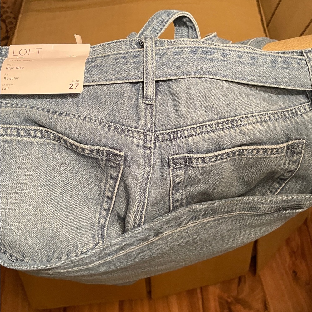 NWT Loft Women's The Palazzo High Rise Wide leg Jeans - Picture 5 of 8